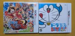 【3DSソフト】①ドラちえ ②ワンピースアンリミテッドワールドレッド ２本セットのサムネイル