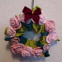 【ハンドメイド】バラのリース