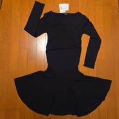 【新品未使用】ブラック ロングスリーブ ワンピース Sサイズのサムネイル