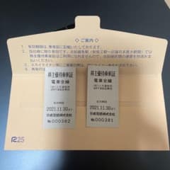 京成電鉄　株主優待券　2枚のサムネイル