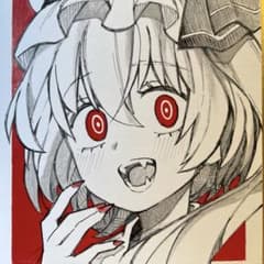 東方 フランドールスカーレット 手描き 色紙 イラスト ファンアート 原画のサムネイル