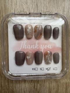 ネイルチップ Mサイズ ブラウン ニュアンスのサムネイル