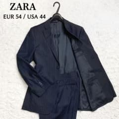 美品✨ZARA 2Bスーツセットアップ ピンストライプ柄 濃紺 大きいサイズ