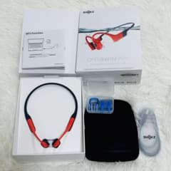 美品 SHOKZ OPEN SWIM PRO 骨伝導イヤホン レッド S710 - メルカリ