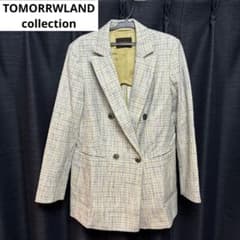 美品】TOMORROWLANDファンシーテープダブルブレストジャケット 36