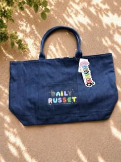 【新品】バーバパパ×ラシット リバーシブル トートバッグ ネイビー 大容量のサムネイル