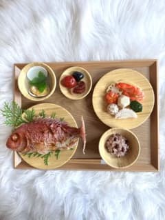 イムラサンプル特注 お食い初めセット食品サンプル 美品、中古　食器名前あり m68030646922_1.jpg?1771633867
