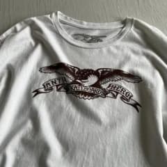 アンチヒーロー イーグルロゴ Tシャツ L ホワイト ANTI HERO 古着 