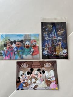 東京ディズニー　ポストカード 3枚セット　七夕 3Dウェディング　結婚式　ワンスのサムネイル