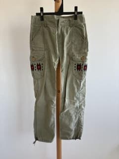 SILAS カーゴパンツ オリーブ 刺繍 XSのサムネイル