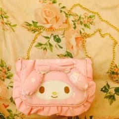 マイメロディ ピンク垂れ耳薔薇柄チェーンバッグのサムネイル