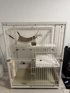 ieneko デザイナーズ猫ケージ 2段 ロングステップ付き ieneko デザイナーズ猫ケージ 2段 ロングステップ付き - メルカリ