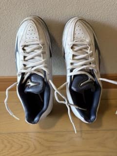 MIZUNO 野球用スパイク ホワイト ネイビーサイズ22cmのサムネイル