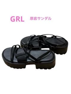 GRL 厚底ブラック サンダル　25cmのサムネイル