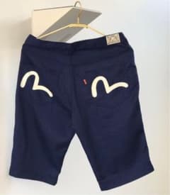 EVISU  ショートパンツ　白カモメ　ネイビーブルー　新品タグ付のサムネイル