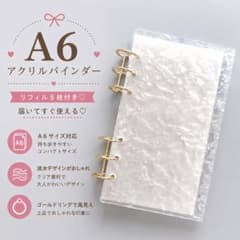 A6 アクリルバインダー リフィル5枚付 韓国風 家計管理 バインダー貯金