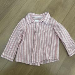 ZARA ピンクストライプシャツ 9-12ヶ月のサムネイル