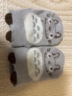 トトロ ベビー靴下 0-12ヶ月 グレー