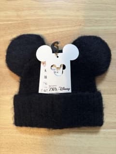 大人用　ZARA ミッキーマウス耳ニット帽　HARRY LAMBERT ミッキーマウス耳付きニット帽 HARRY LAMBERT FOR ZARA X DISNEY