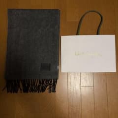 Paul Smith カシミヤブレンドマフラー グレー フリンジ付きのサムネイル