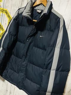 極限定 NIKE ダウンジャケット パファー 刺繍ロゴ 転写 Lサイズ y2k 
