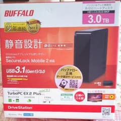 値下げ中  バッファロー  パソコン＆テレビ録画用外付けハードディスクのサムネイル