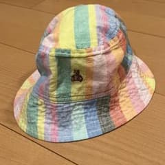 【BABY GAP】カラフルストライプ ベビー帽子 6-12ヶ月のサムネイル