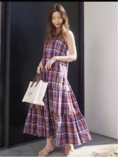 MERCURYDUO マーキュリーデュオ  チェックロングワンピースのサムネイル