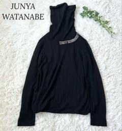 ジュンヤワタナベ　安全ピン　ハイネック　ウール　レイヤード　ニットトップス ジュンヤワタナベ安全ピンハイネックウールレイヤードニットトップス