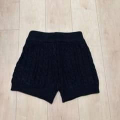 ケーブルニット ショートパンツ ブラックのサムネイル
