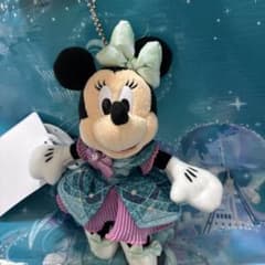 Tokyo DisneySea 25th Anniversary Minnie Mouse Plush Keychain Sparkling Jubilee