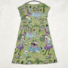 美品◇アルベロベロ ワンピース グリーン ぶたさん - メルカリ