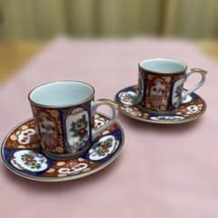 有田焼GOLD IMARI / ゴールド伊万里　デミタスカップ＆ソーサー　ペアのサムネイル