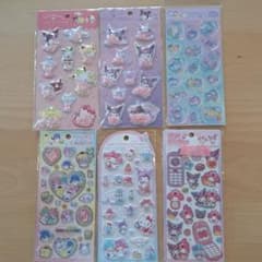 サンリオ キャラクターシール 6種まとめ売りのサムネイル
