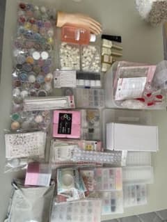 ネイル用品 まとめ売り ネイルチップ パーツ ツール一式のサムネイル