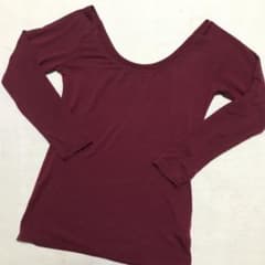 GU WARM Sサイズ　ワインレッド　バレエネックのサムネイル