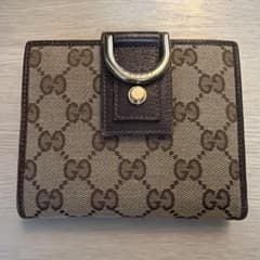 GUCCI 二つ折り財布 ブラウン GGキャンバス　ジャンク品のサムネイル