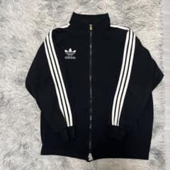 adidasビンテージ　トラックジャケット　ブラックホワイトのサムネイル