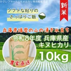 新米☆令和8年度兵庫県産キヌヒカリ 農家直送 さっぱりツヤツヤ 10kg