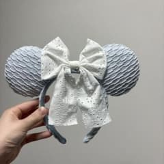 東京ディズニーリゾート カチューシャ 水色 レース
