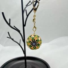 【るり手作】綺麗 可愛い 手毬 キーホルダー バッグチャーム 根付のサムネイル