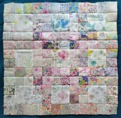 25② リバティ パッチワーク キルトトップ 四角つなぎ☆閲覧用