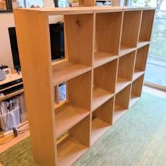 【直接引き取り】無印良品　スタッキングシェルフ 3段×4列　オーク材 直接引き取り】無印良品 スタッキングシェルフ 3段×4列 オーク材