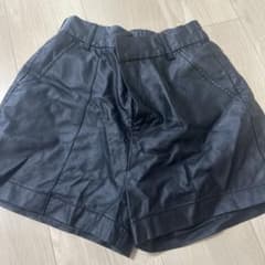 フェイクレザー ショートパンツ ブラックのサムネイル