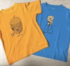 【mont-bell】 キッズ Tシャツ 2枚セット 120cm オレンジ・水色のサムネイル