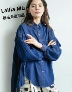 Lallia Mù(ラリアムー) バックプリーツデニムシャツ - メルカリ