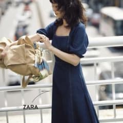 ZARA ステッチデニムワンピース XSのサムネイル