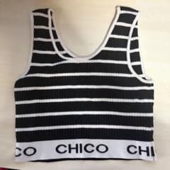 CHICO ノースリーブ ボーダー リブニットのサムネイル