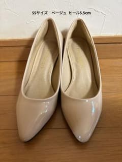 ベージュ ヒール5.5cm