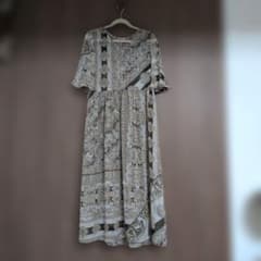 レア 24SS♡グレースコンチネンタル エスニックボーダーワンピース 36 極美品 グレースコンチネンタル エスニック ワンピース 36 - メルカリ